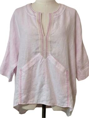 AKEMI+KIN|ANTHROPOLOGIE Martinique Embroidered Poncho Top, Size Medium/Large.
